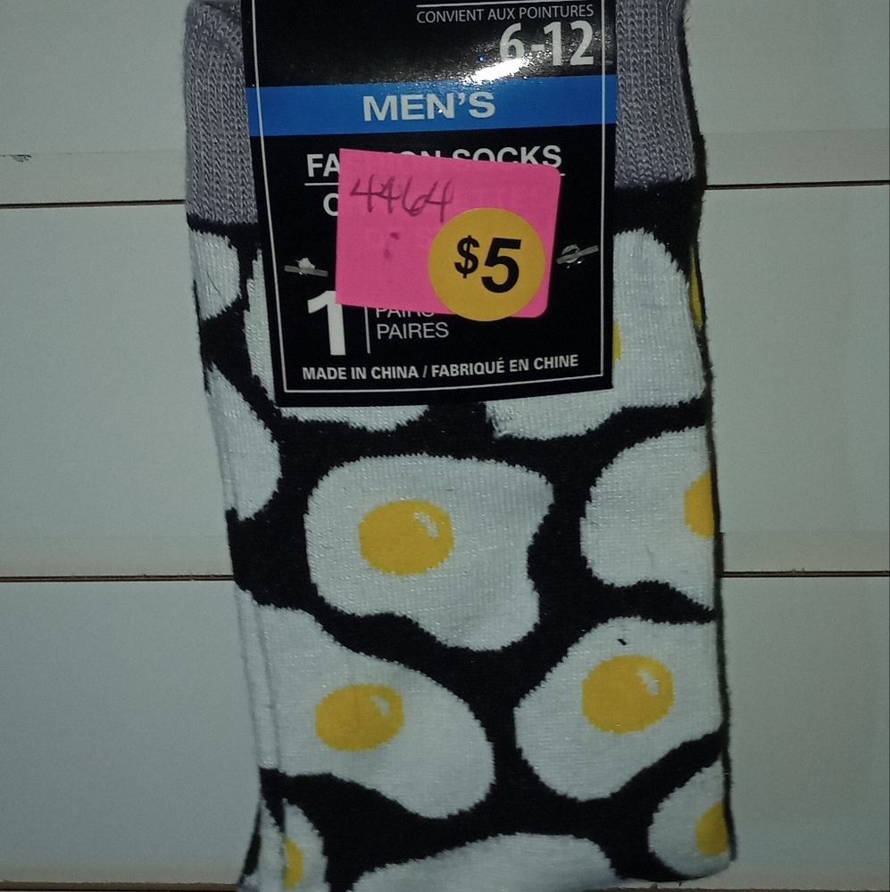 Socks with sunny side up eggs
